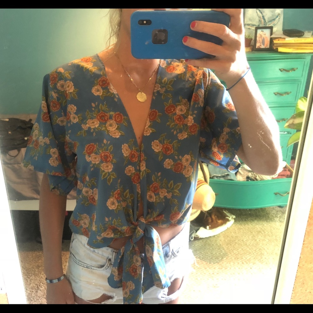 Flower printed shirt